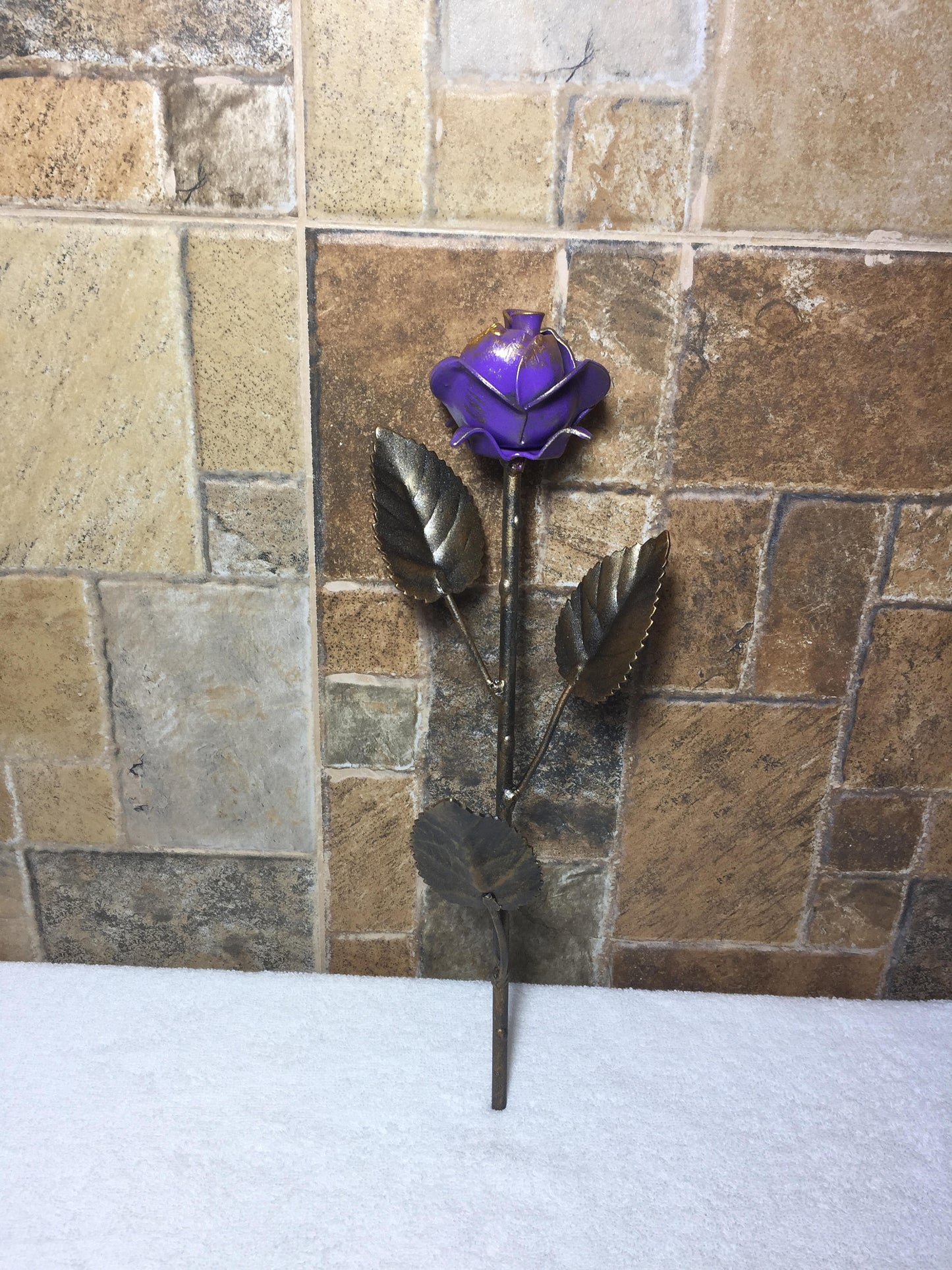 Metal rose, 6th anniversary gift, iron anniversary, hand forged rose, metal sculpture, iron rose, metal roses, forged rose, steampunk, roses