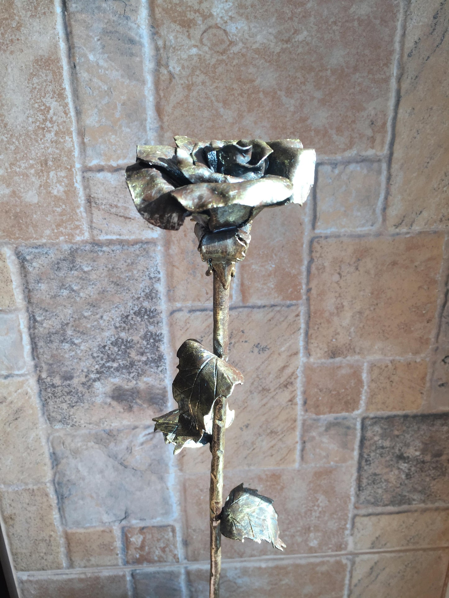 11th anniversary gift, 11 year anniversary, steel anniversary, metal rose,metal sculpture,steel rose,iron rose,wrought iron rose,forged rose