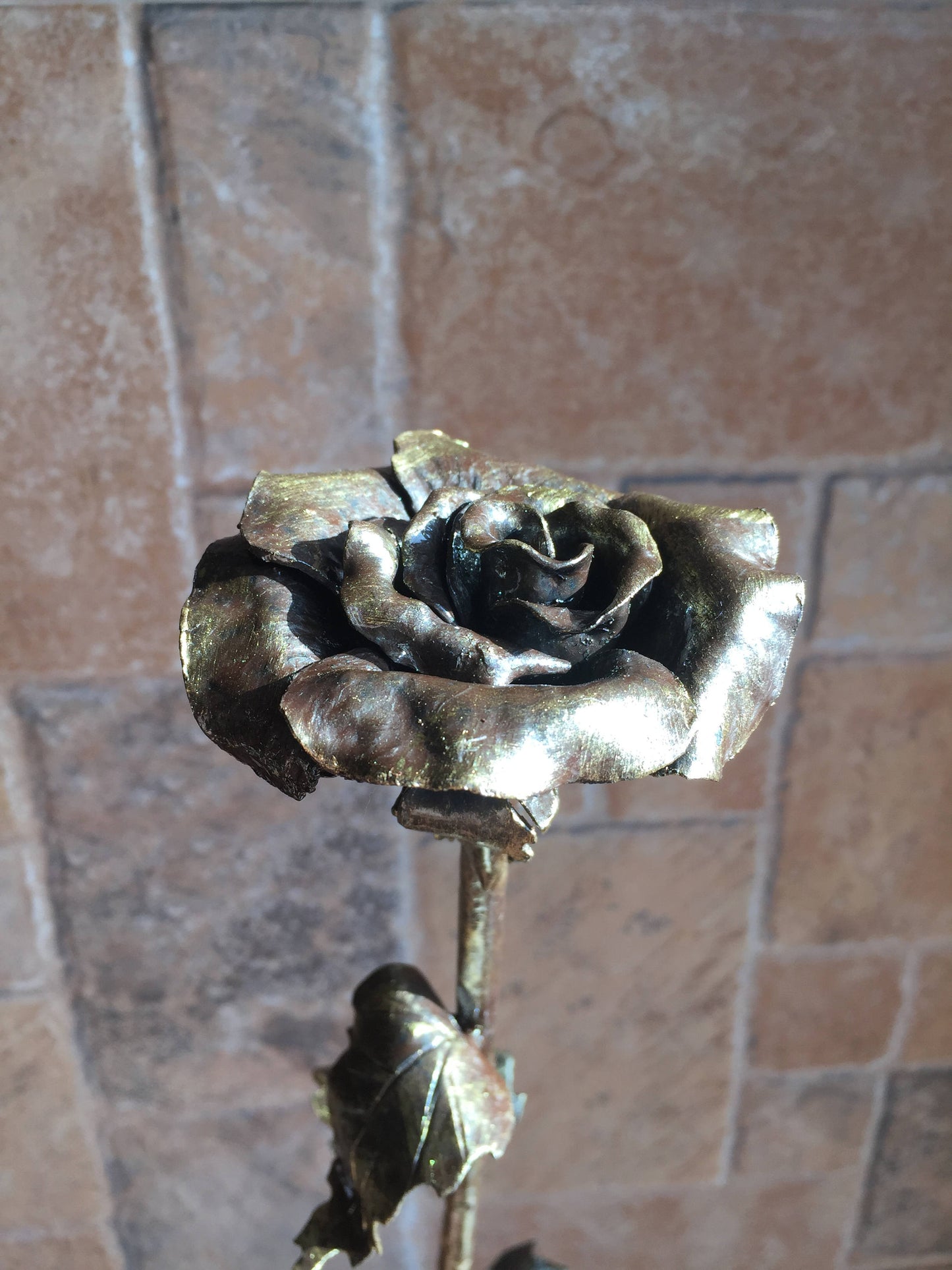 11th anniversary gift, 11 year anniversary, steel anniversary, metal rose,metal sculpture,steel rose,iron rose,wrought iron rose,forged rose