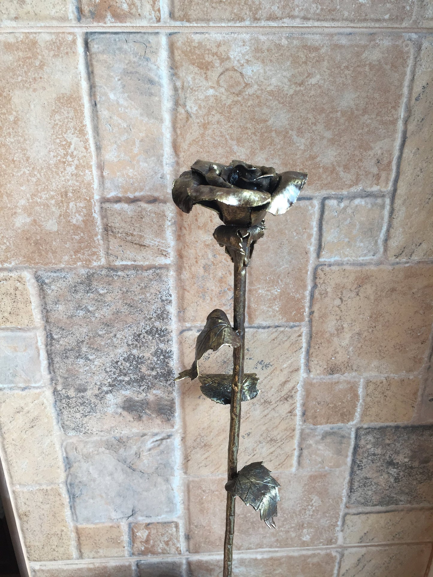 11th anniversary gift, 11 year anniversary, steel anniversary, metal rose,metal sculpture,steel rose,iron rose,wrought iron rose,forged rose