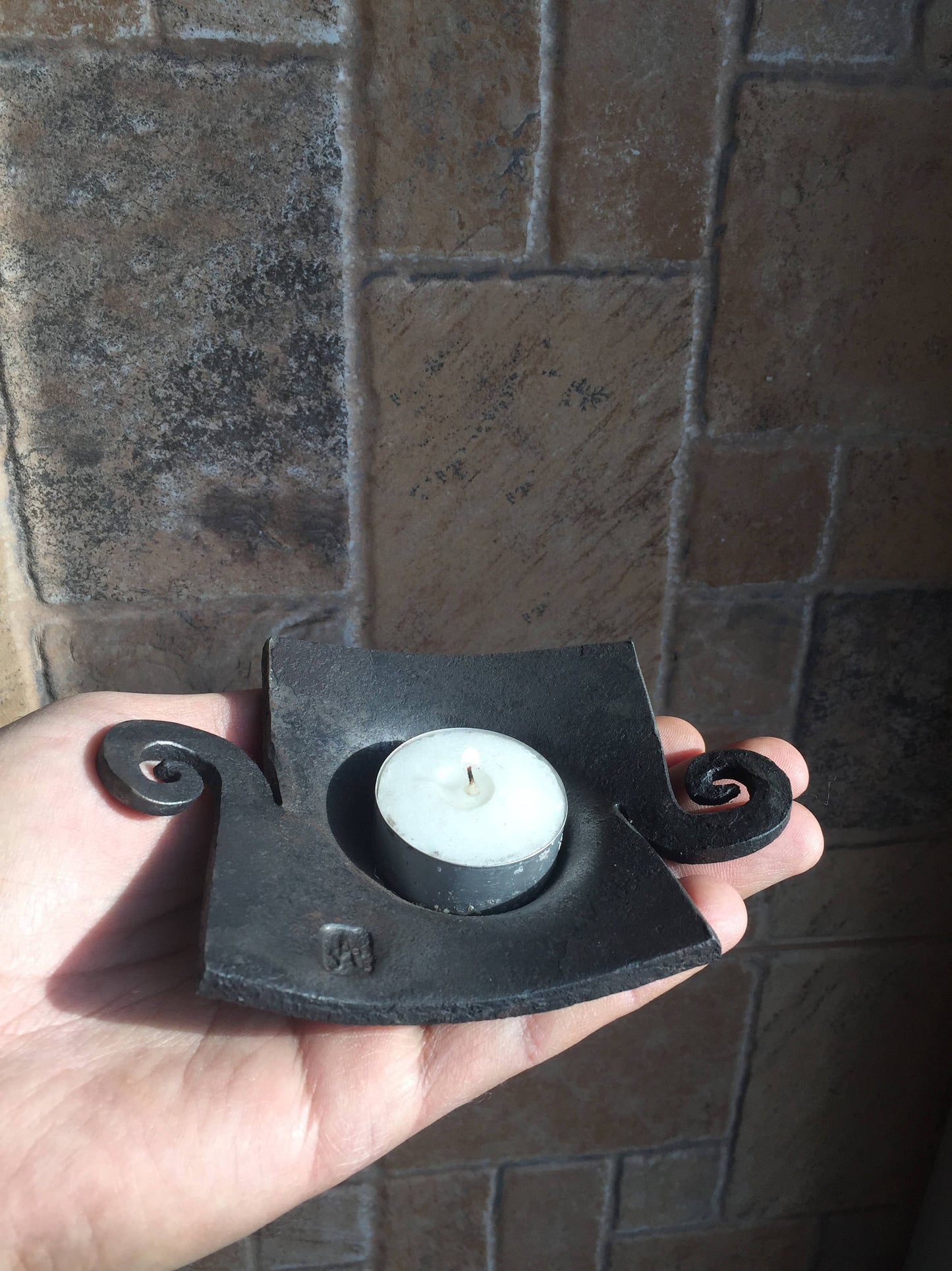 Iron candle holder, 6 year anniversary, iron gift for her, iron anniversary gift for her, wedding anniversary gift, candlestick holder