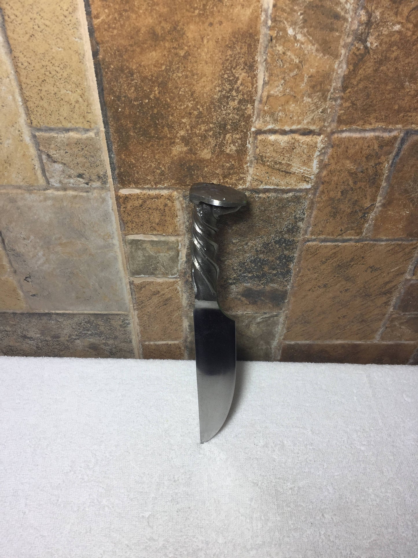 Railroad spike knife, iron anniversary gift for him, 6 year anniversary gift for him, wedding anniversary gift, xmas gifts for dad, iron art