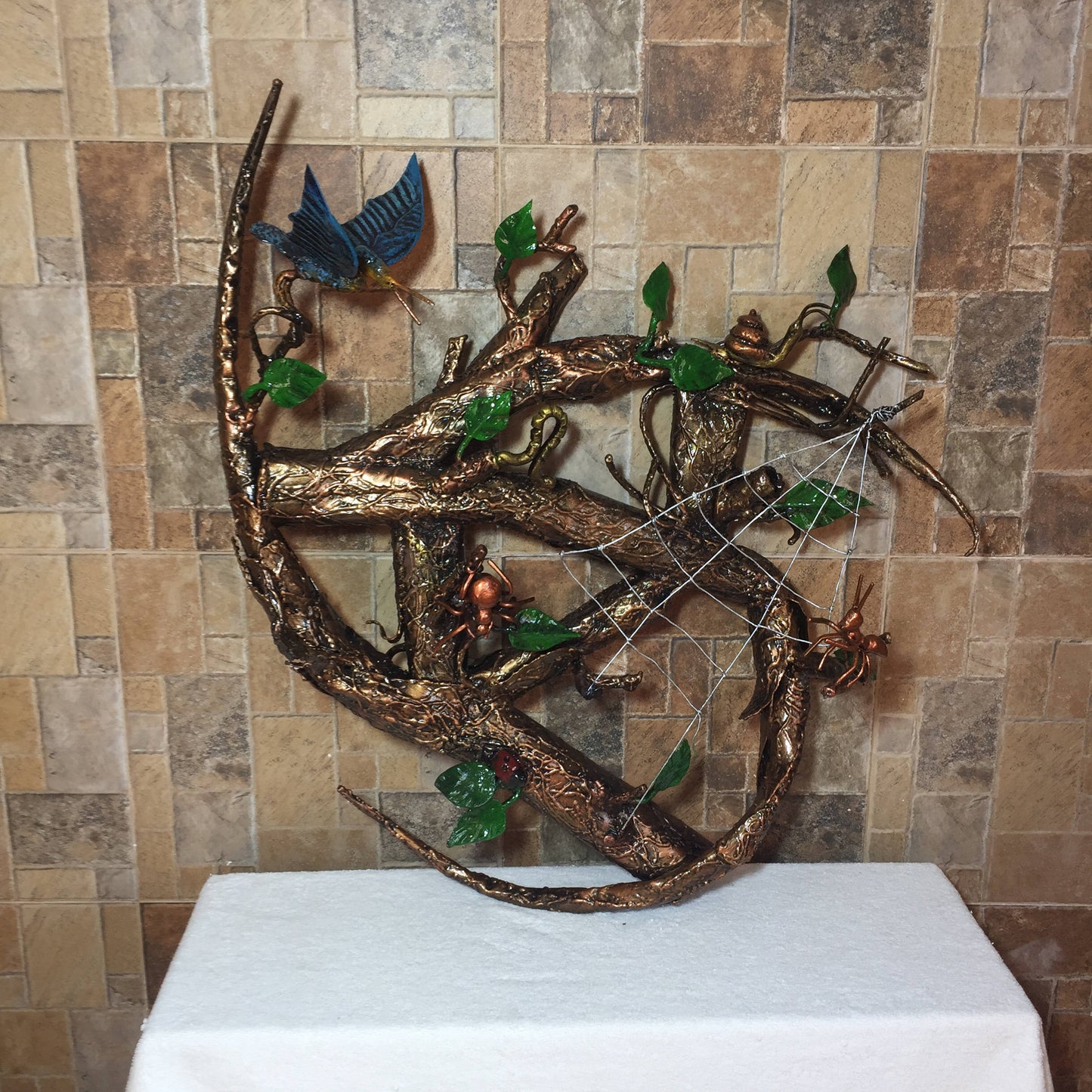 Metal sculpture, metal triskele, metal painting, metal wall art, collectibles, wall art object, hand forged figurine, figurine sculpture