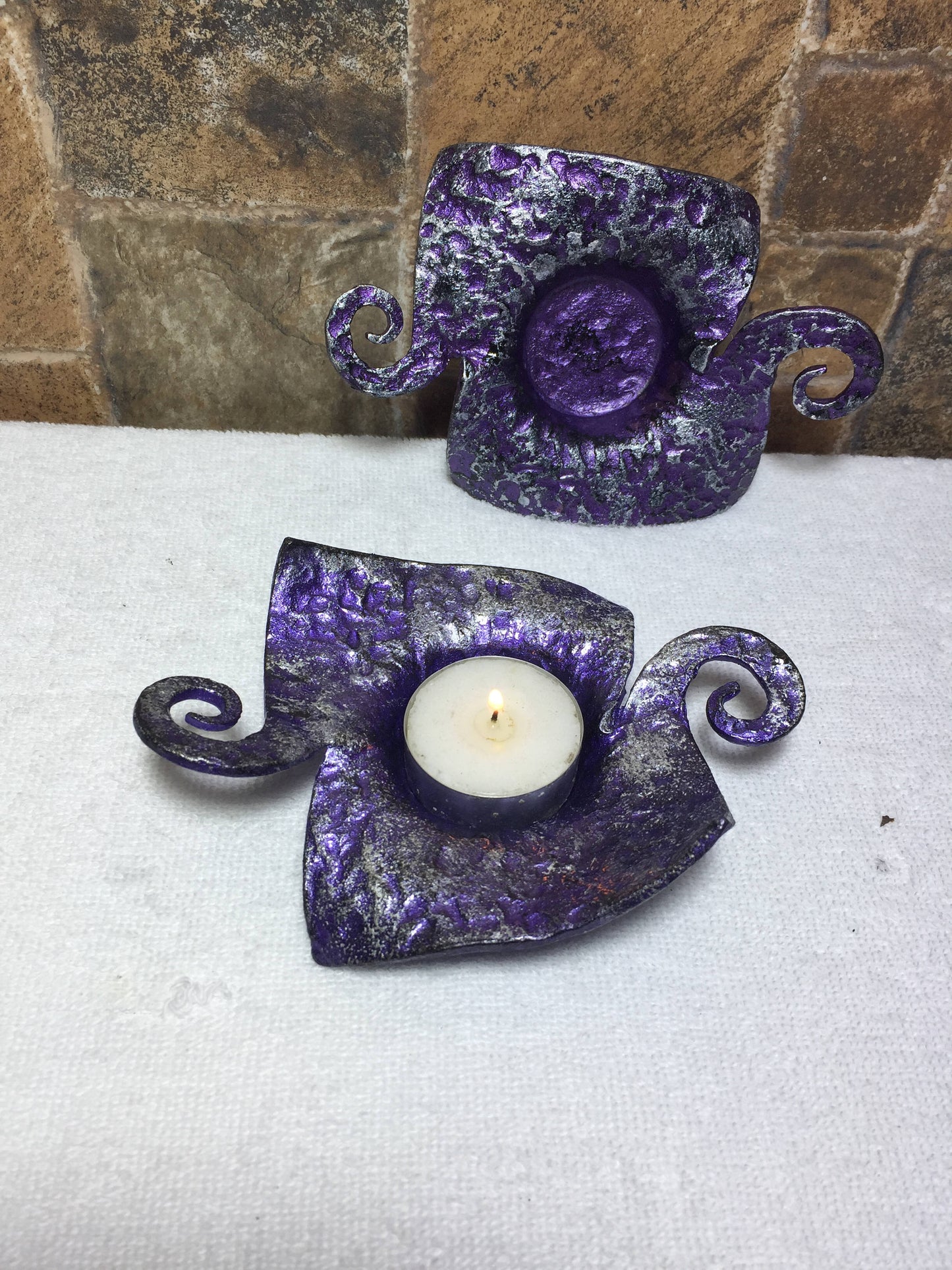 Candle holder,6 year anniversary,iron gift for her,steel anniversary gift for her,candlestick holder,wedding anniversary gift for her
