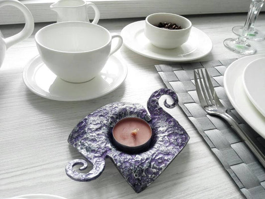 Candle holder,6 year anniversary,iron gift for her,steel anniversary gift for her,candlestick holder,wedding anniversary gift for her