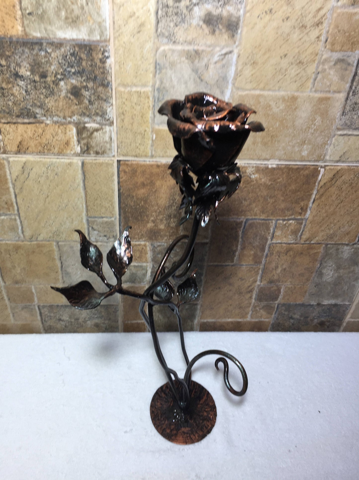 Metal rose, iron rose, forged rose, wrought iron rose, steel rose, hand forged rose, hand made rose, rose sculpture, iron rose gift,her rose