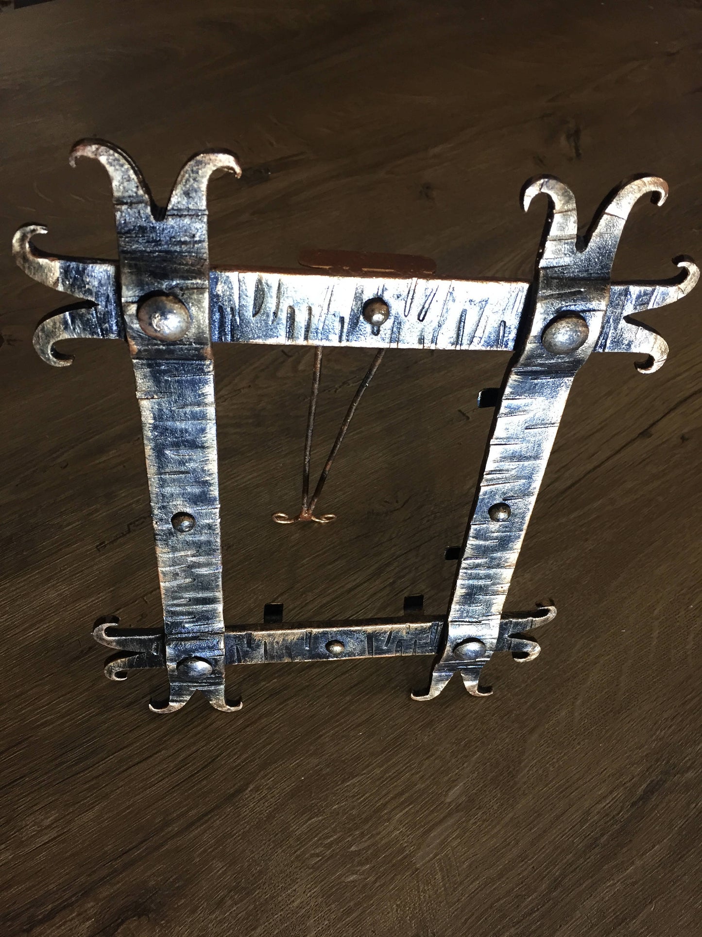 Hand forged photo frame, 6 year anniversary gift, iron anniversary gift for her, picture frame, wedding anniversary gift, wrought iron frame
