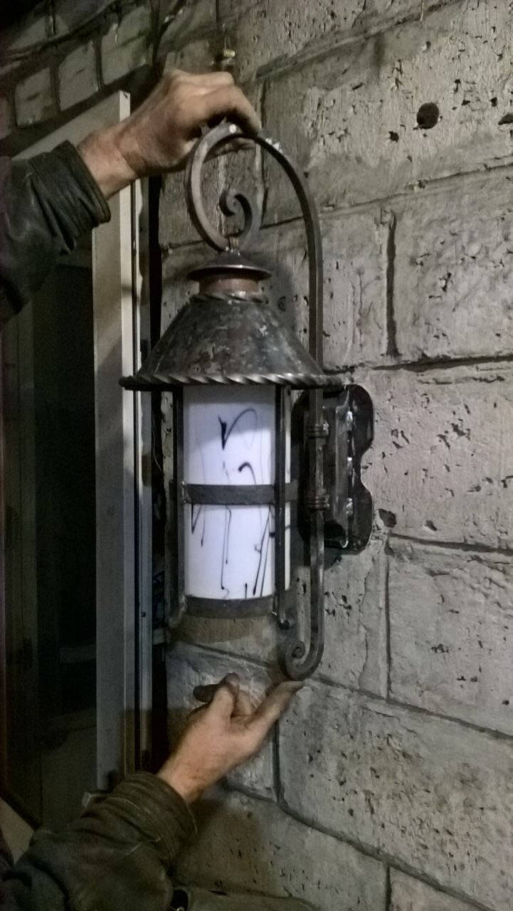 Hand forged lamp, wall lamp, forged lantern, chandelier, garden lamp, porch lamp, iron gifts, lighting, light fixture, iron gift for her