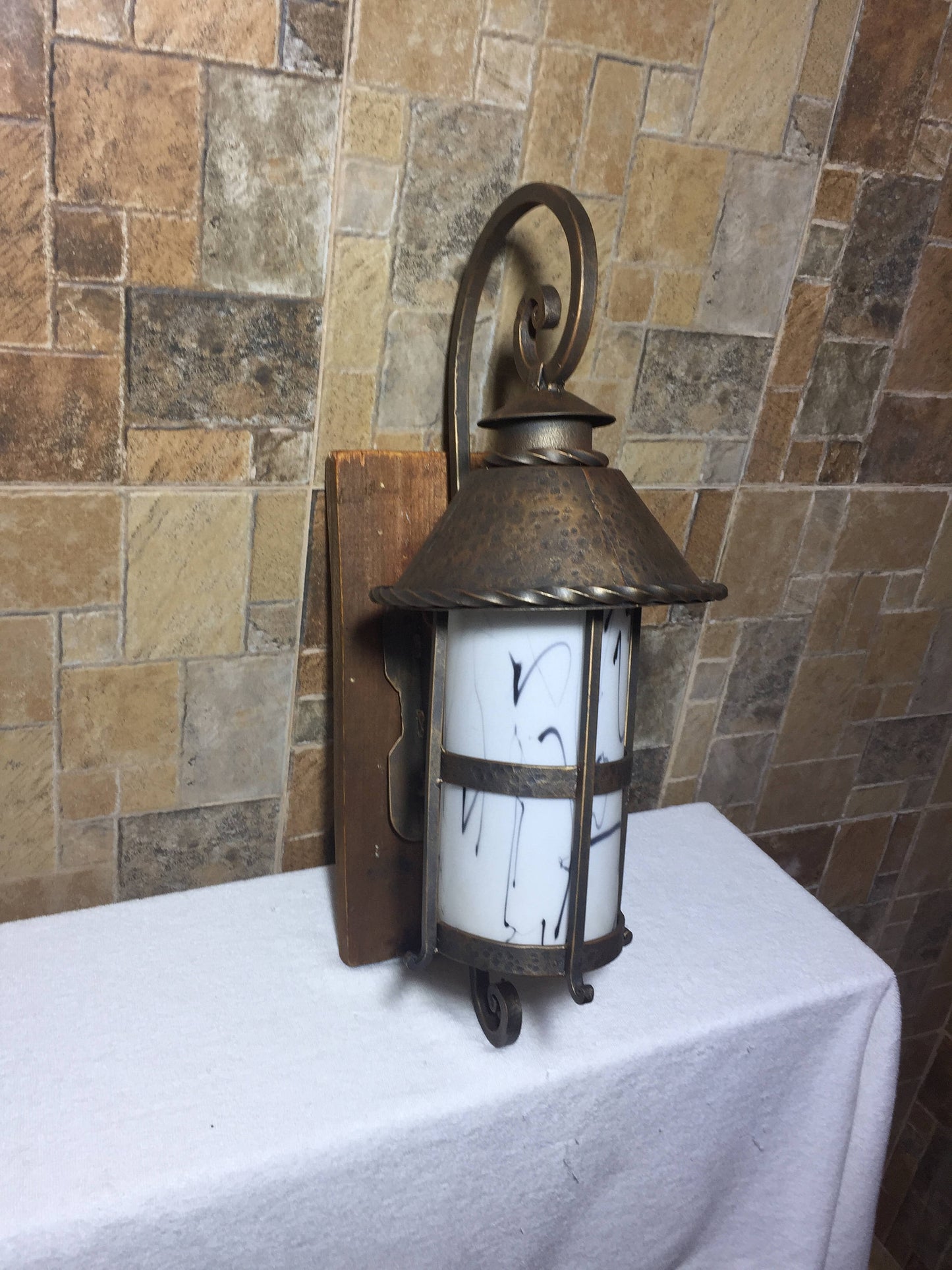 Hand forged lamp, wall lamp, forged lantern, chandelier, garden lamp, porch lamp, iron gifts, lighting, light fixture, iron gift for her