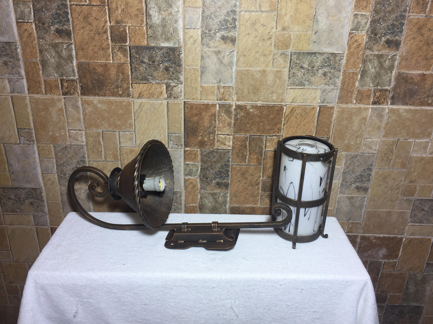 Hand forged lamp, wall lamp, forged lantern, chandelier, garden lamp, porch lamp, iron gifts, lighting, light fixture, iron gift for her