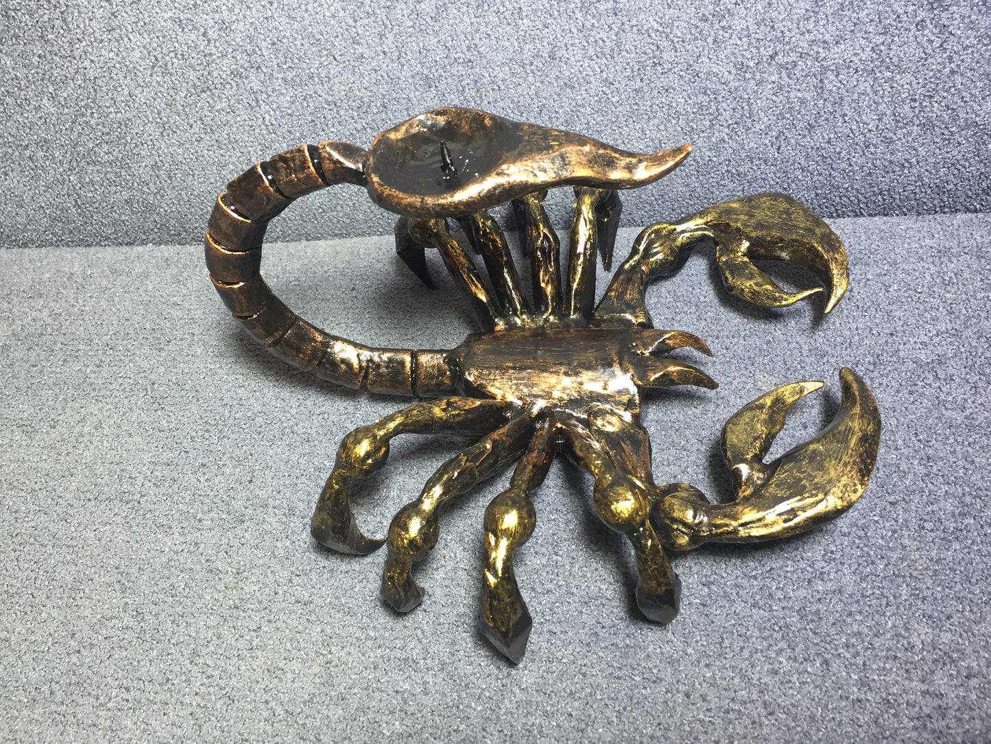Halloween figurine, forged scorpion, iron scorpion, metal scorpion, candle holder, candle stick, candlestick holder, candle stand,candelabra