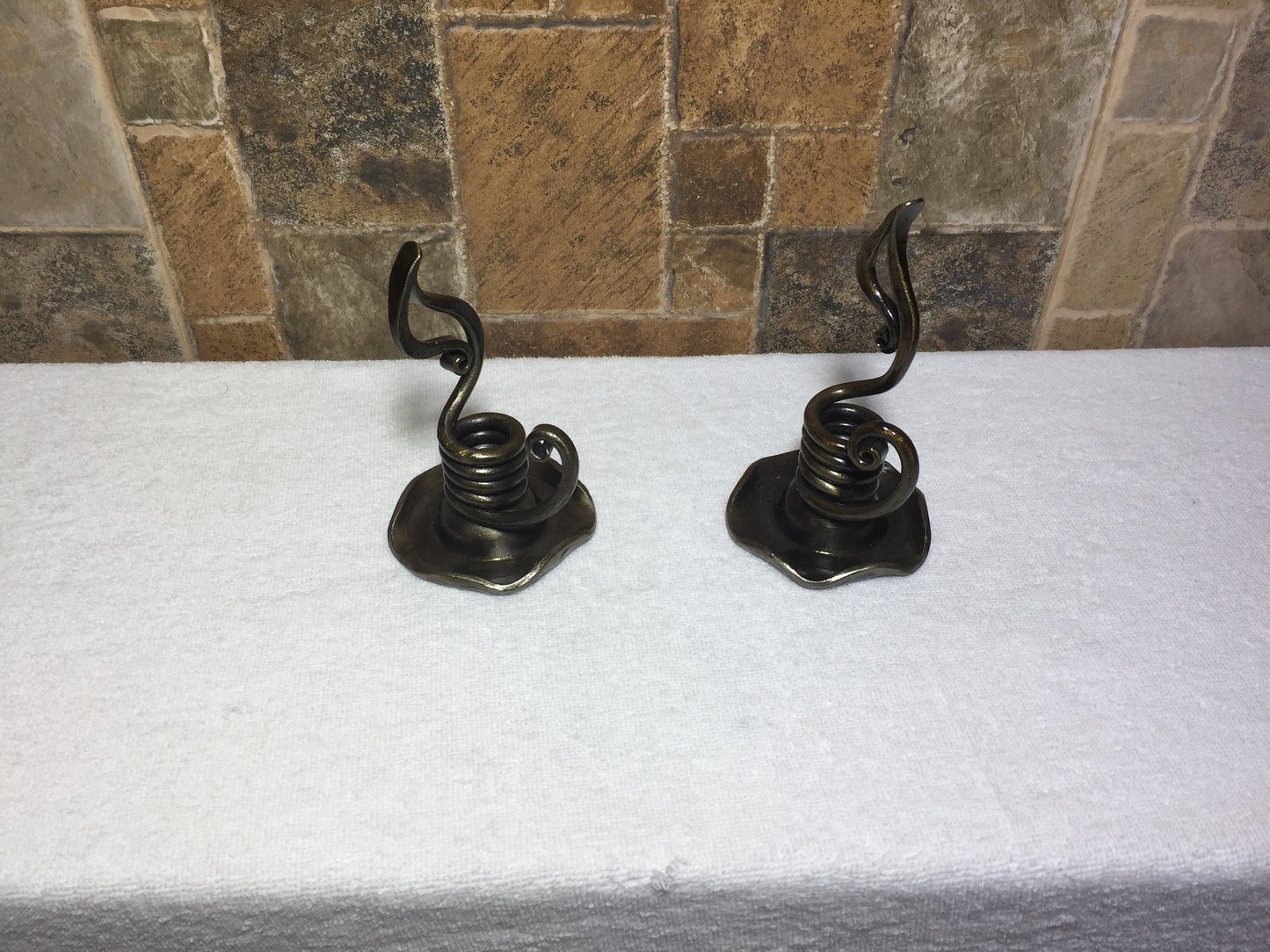 Iron anniversary gift for her, wrought iron candle holder, hand forged candle holder, iron anniversary gift, candlestick holder, iron gifts