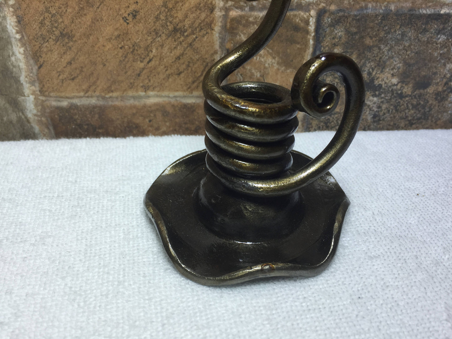 Iron anniversary gift for her, wrought iron candle holder, hand forged candle holder, iron anniversary gift, candlestick holder, iron gifts