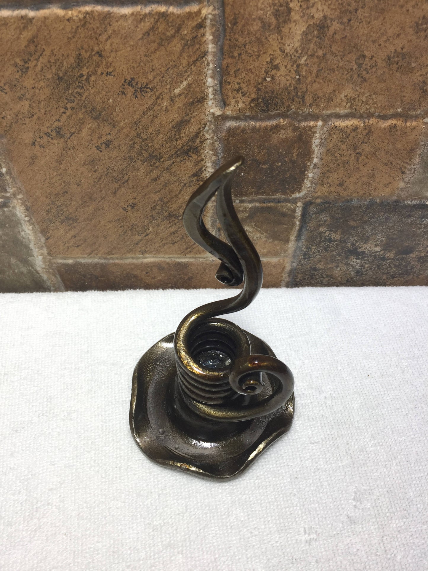Iron anniversary gift for her, wrought iron candle holder, hand forged candle holder, iron anniversary gift, candlestick holder, iron gifts