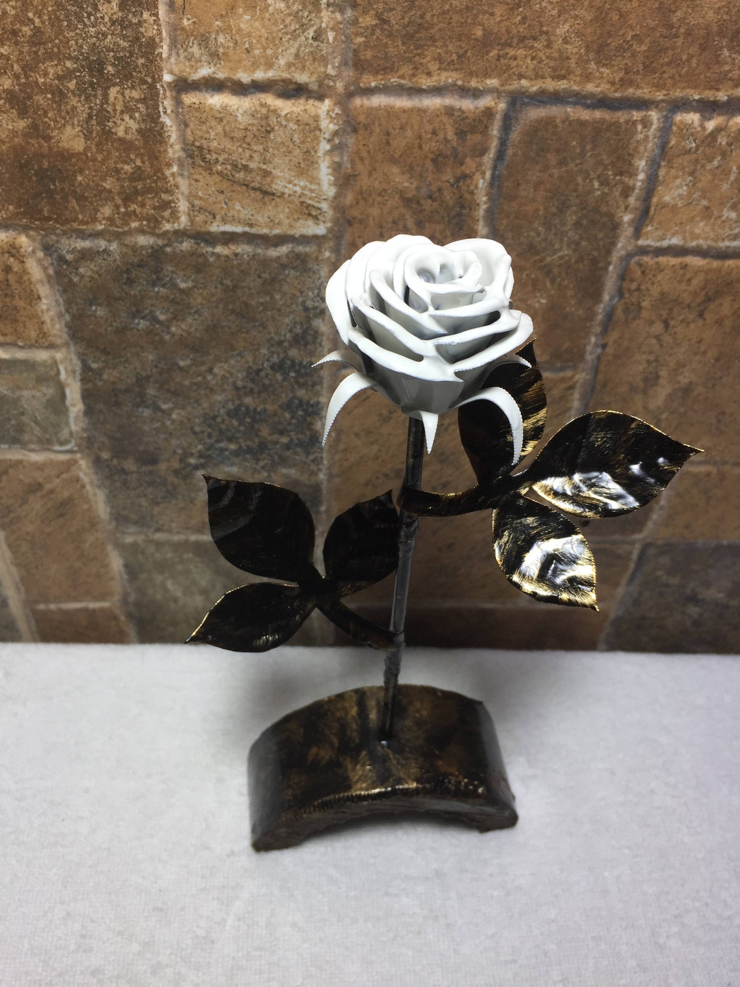 Metal rose, steel rose, wrought iron rose, iron rose, forged rose, hand forged rose, hand made rose, rose sculpture, iron rose gift,her rose