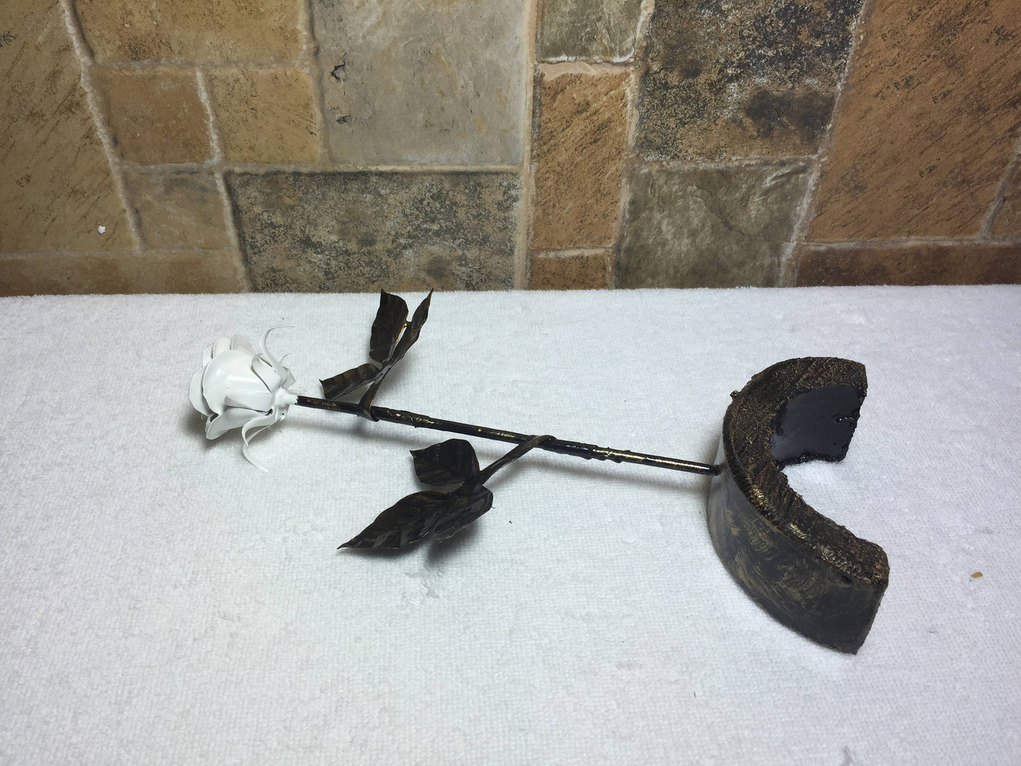 Metal rose, steel rose, wrought iron rose, iron rose, forged rose, hand forged rose, hand made rose, rose sculpture, iron rose gift,her rose