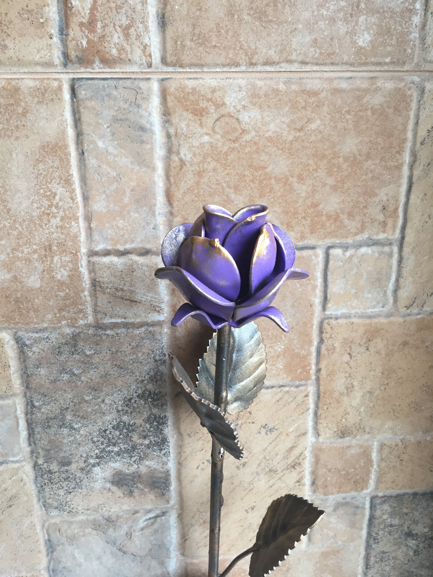 Metal rose, 6th anniversary gift, iron anniversary, hand forged rose, metal sculpture, iron rose, metal roses, forged rose, steampunk, roses