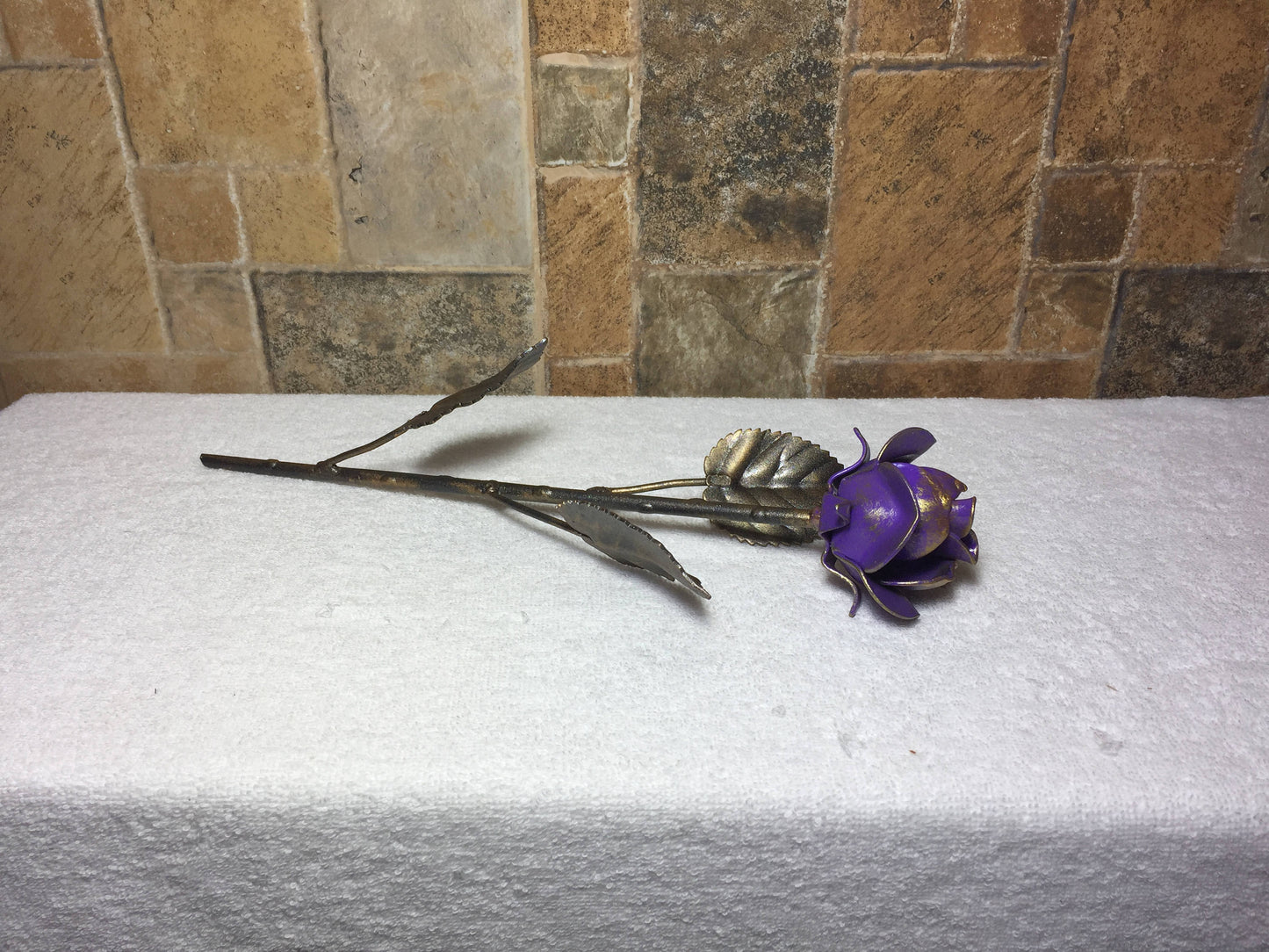 Metal rose, 6th anniversary gift, iron anniversary, hand forged rose, metal sculpture, iron rose, metal roses, forged rose, steampunk, roses