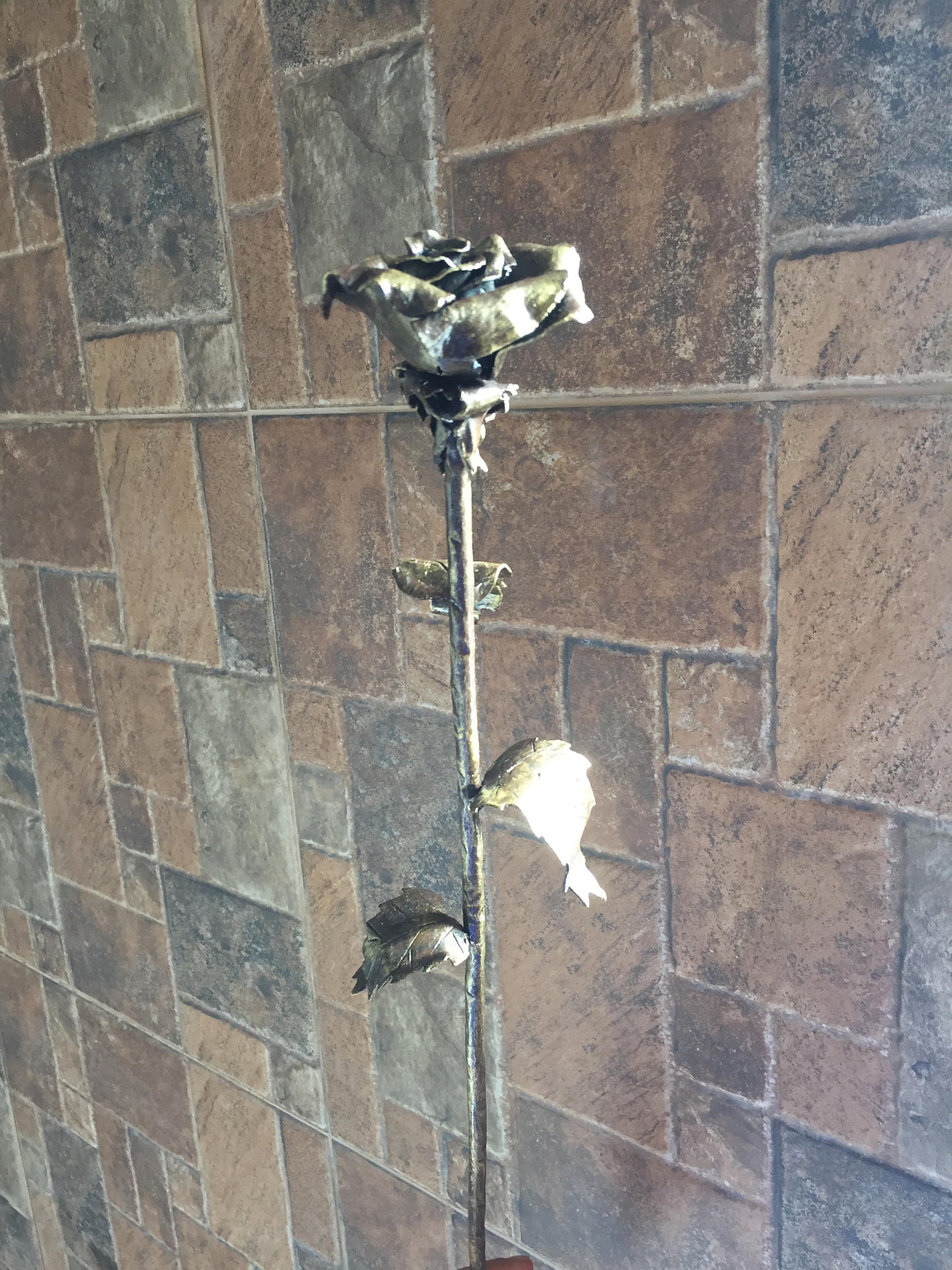 11th anniversary gift, 11 year anniversary, steel anniversary, metal rose,metal sculpture,steel rose,iron rose,wrought iron rose,forged rose