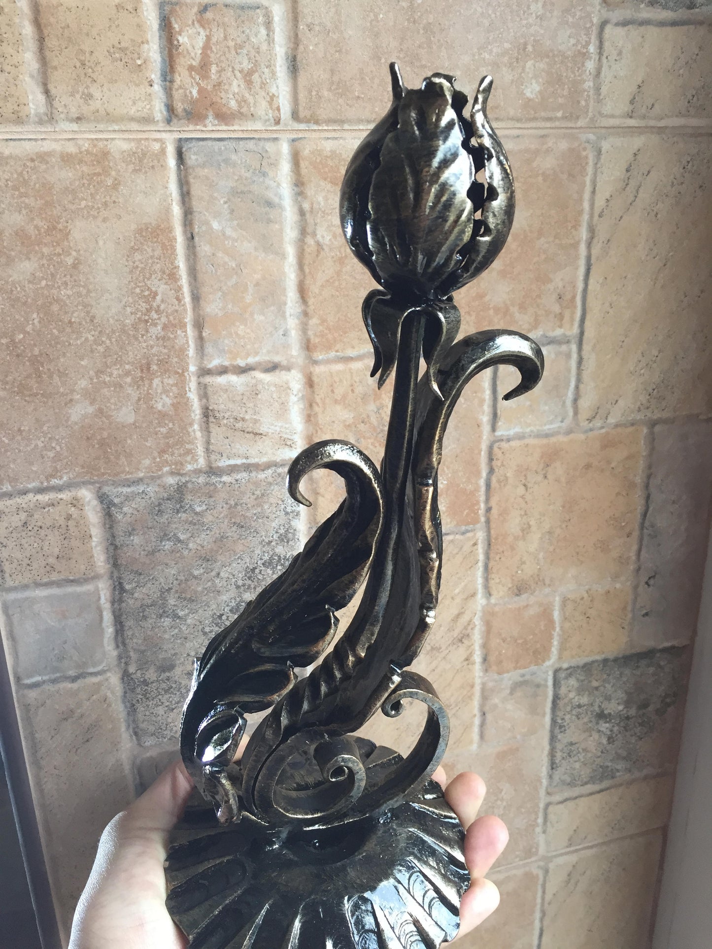 Metal candle holder,11 year anniversary,iron gift for her,steel anniversary gift for her,candlestick holder,wedding anniversary gift for her
