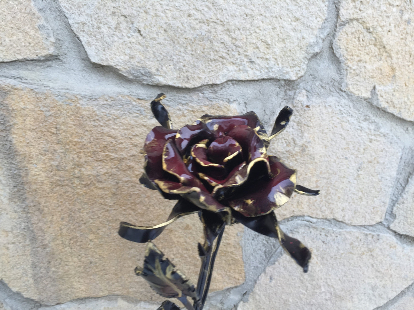 Iron rose, iron gift for her, iron anniversary gift, iron gifts, Mother's day gift, iron flower, hand forged flower, hand forged rose
