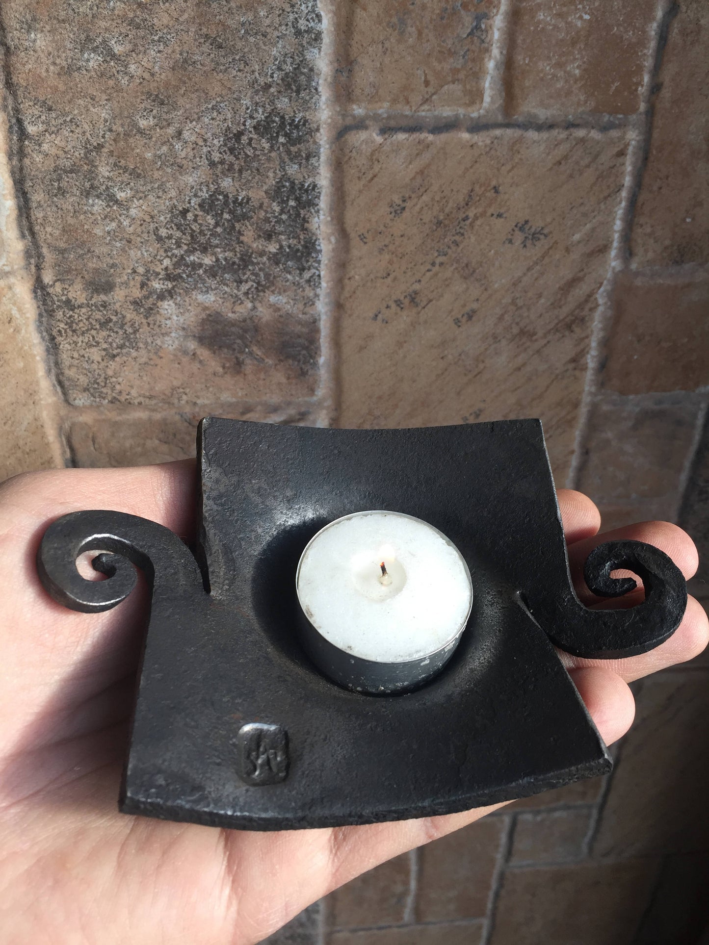 Iron candle holder, 6 year anniversary, iron gift for her, iron anniversary gift for her, wedding anniversary gift, candlestick holder