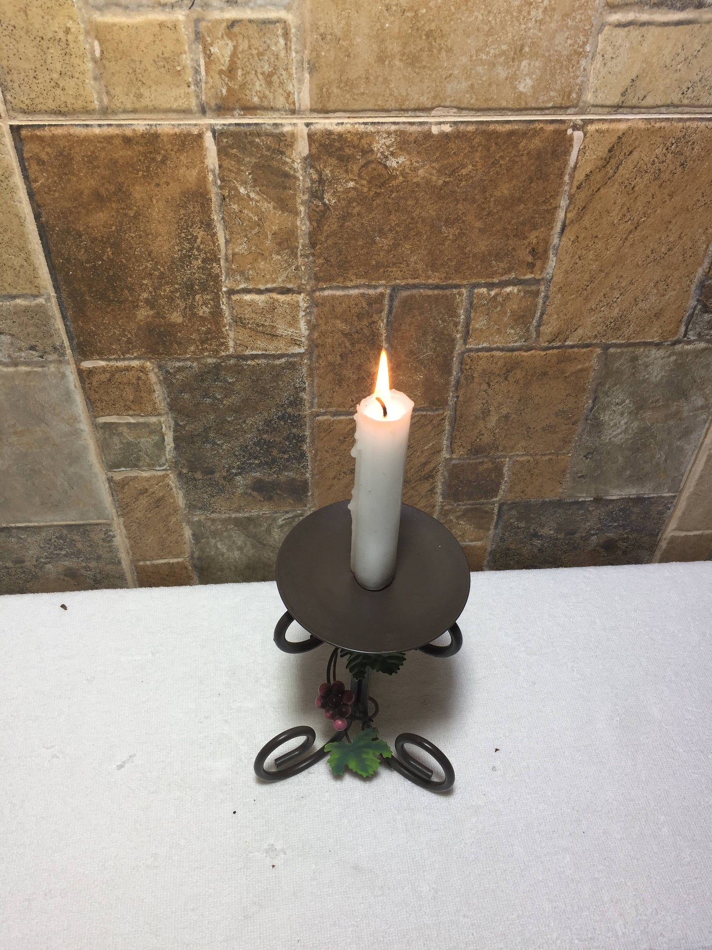 Candle holder, 6th anniversary gift, iron gift for her,steel anniversary gift for her,candlestick holder,wedding anniversary gift for her