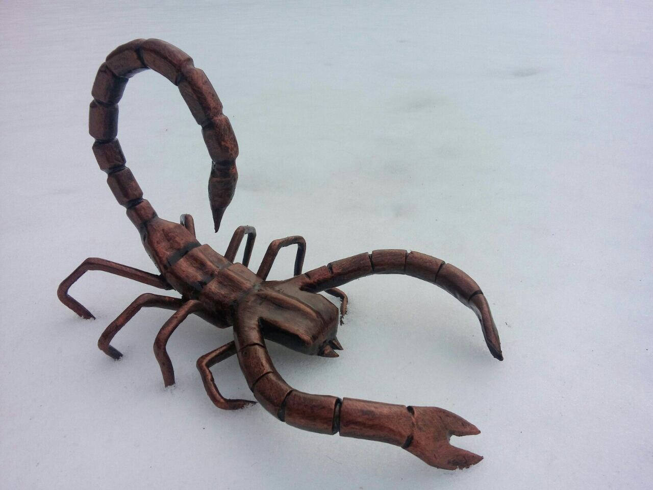 Metal scorpion, forged scorpion, scorpion figurine, arachnid sculpture, metal sculpture, metal statue, art object, metal insect, spider