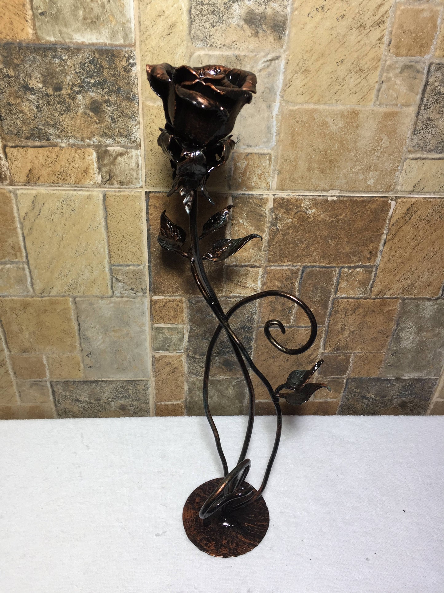 Metal rose, iron rose, forged rose, wrought iron rose, steel rose, hand forged rose, hand made rose, rose sculpture, iron rose gift,her rose