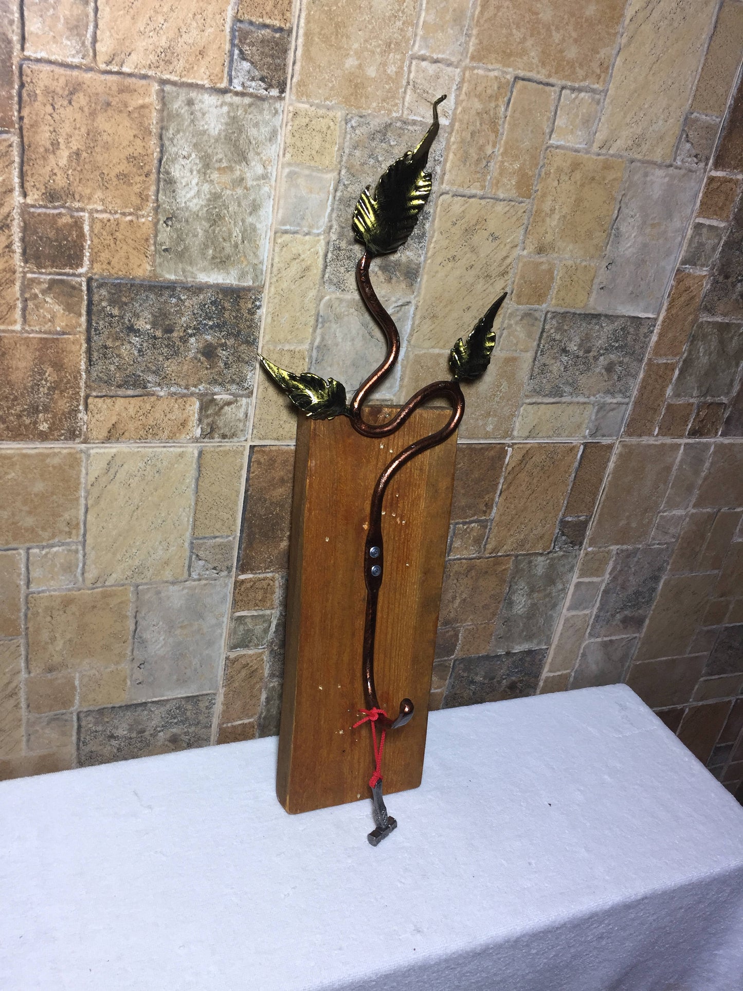 Hand forged hook, wall hook, steampunk, hook for wall, industrial art, hook for keys, wrought iron hook, iron hook, steel hook, metal hook