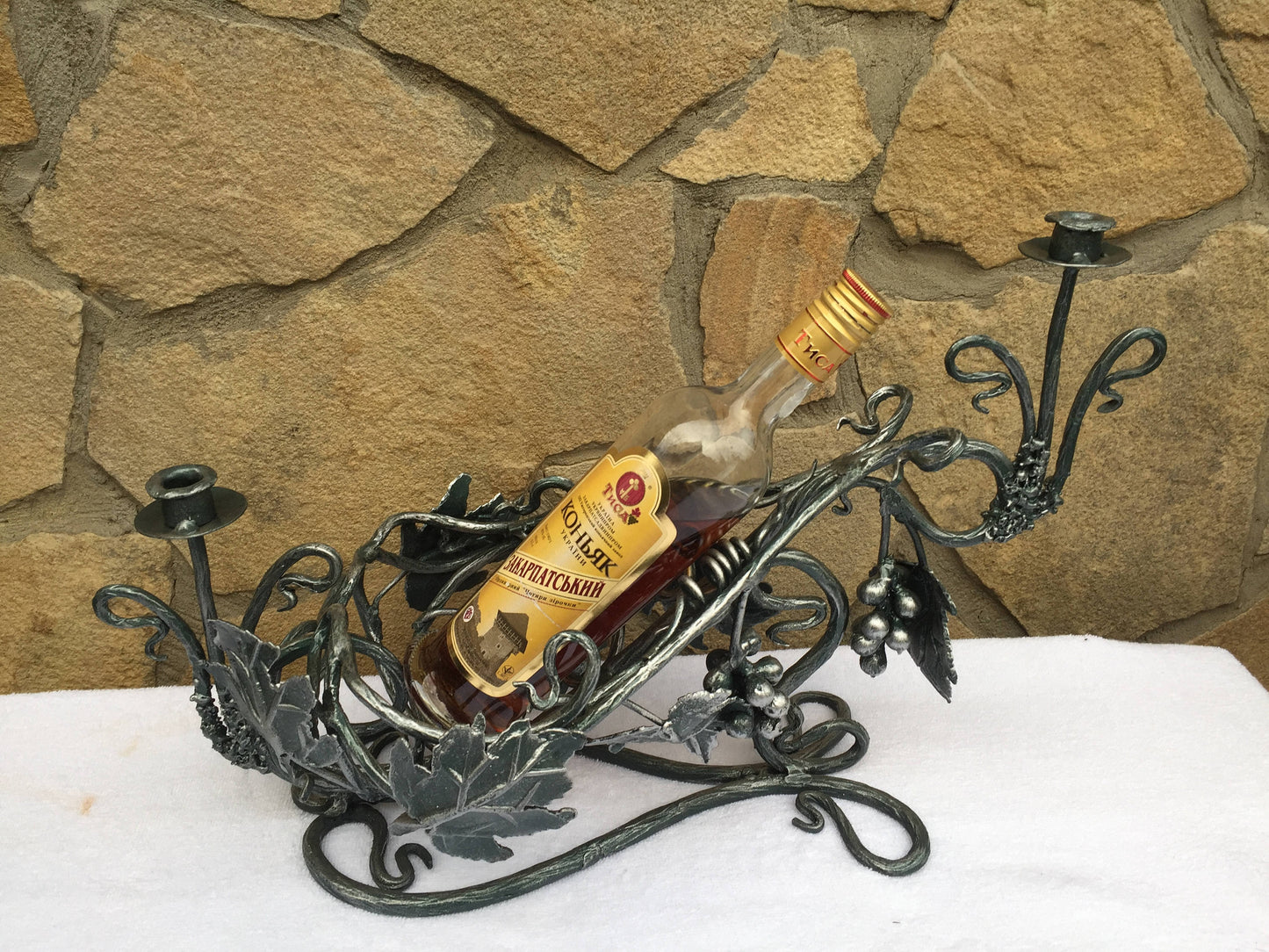 Bottle holder, iron anniversary gift, bottle rack, anniversary gift, wine rack, iron gifts, bottle stand,iron gift for him,iron gift for her