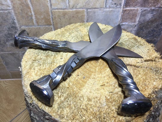 Railroad spike knife in engraved casket/wooden box, iron anniversary gift for him, 6 year anniversary gift for him, industrial art,iron gift