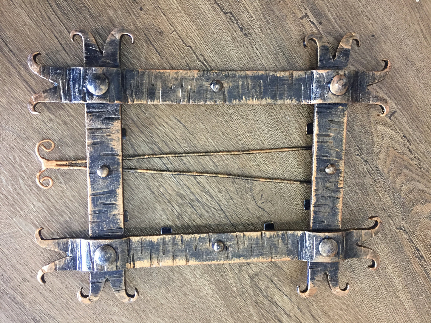 Hand forged photo frame, 6 year anniversary gift, iron anniversary gift for her, picture frame, wedding anniversary gift, wrought iron frame