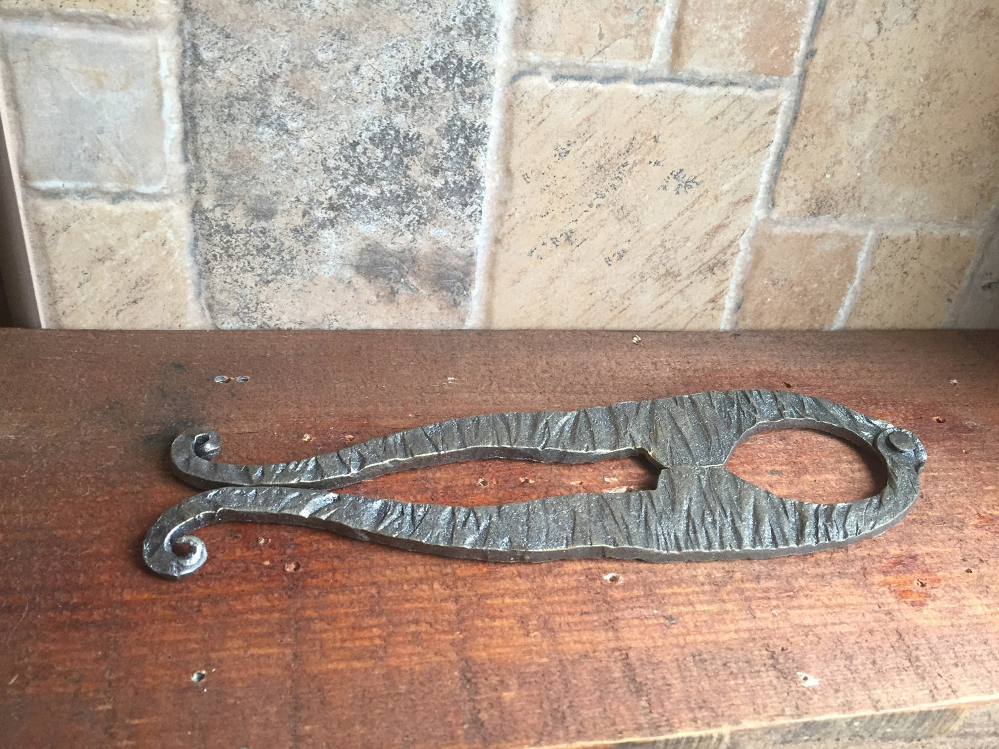 Hand forged nut cracker, iron gift for him, nutcracker, iron gifts, nut tongs, nuts, walnut cracker, serving utensils, mens iron gifts