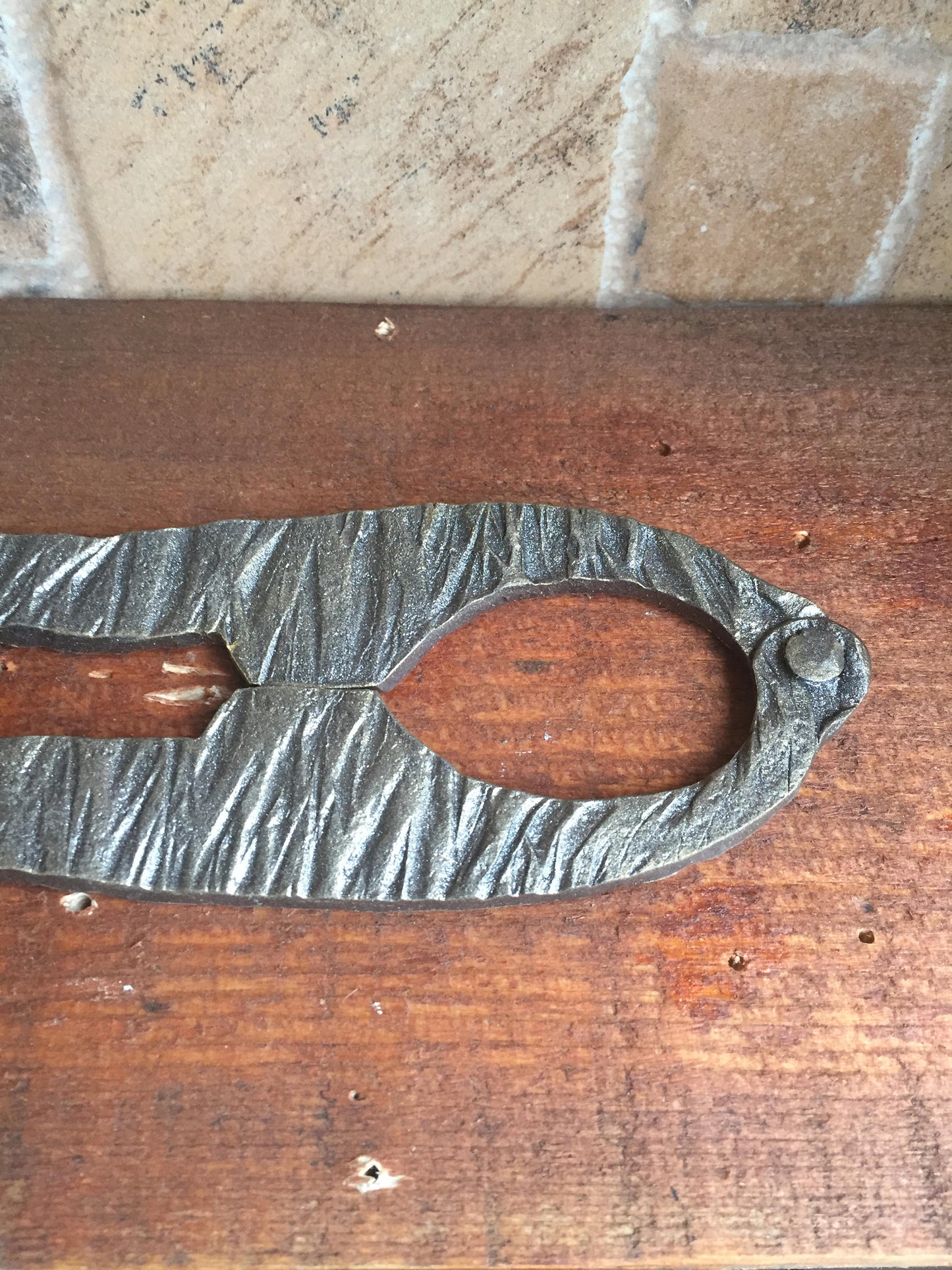 Hand forged nut cracker, iron gift for him, nutcracker, iron gifts, nut tongs, nuts, walnut cracker, serving utensils, mens iron gifts
