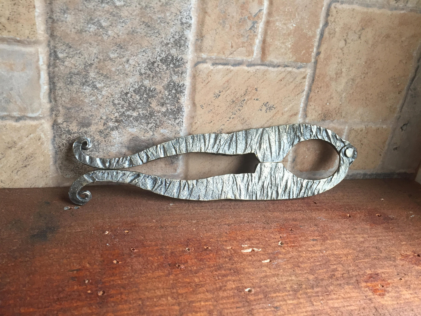 Hand forged nut cracker, iron gift for him, nutcracker, iron gifts, nut tongs, nuts, walnut cracker, serving utensils, mens iron gifts