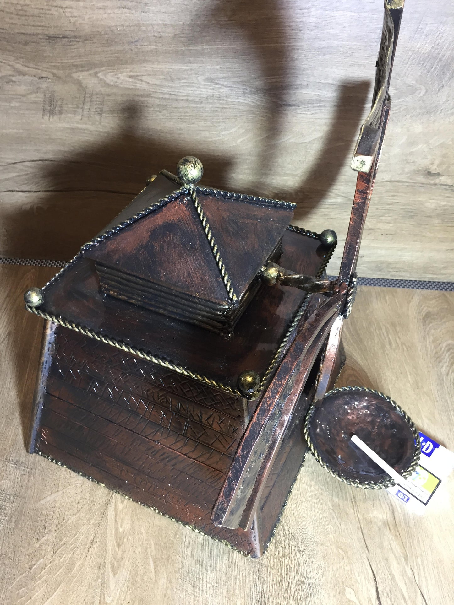 Wrought iron ash tray,iron gifts,iron anniversary gift for him,iron anniversary gift for her,cigar ashtray,cigar holder,mens gift,manly gift