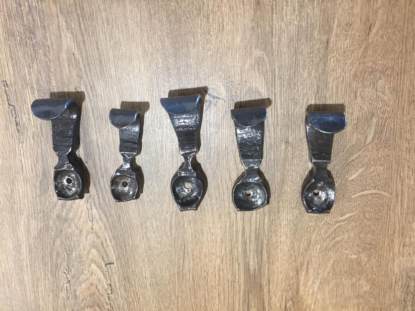 Hand forged hooks (5pcs), custom hooks, decorative hook, custom iron work, blacksmith hook,mug hanger,wall art,key rack,pot rack,iron hanger