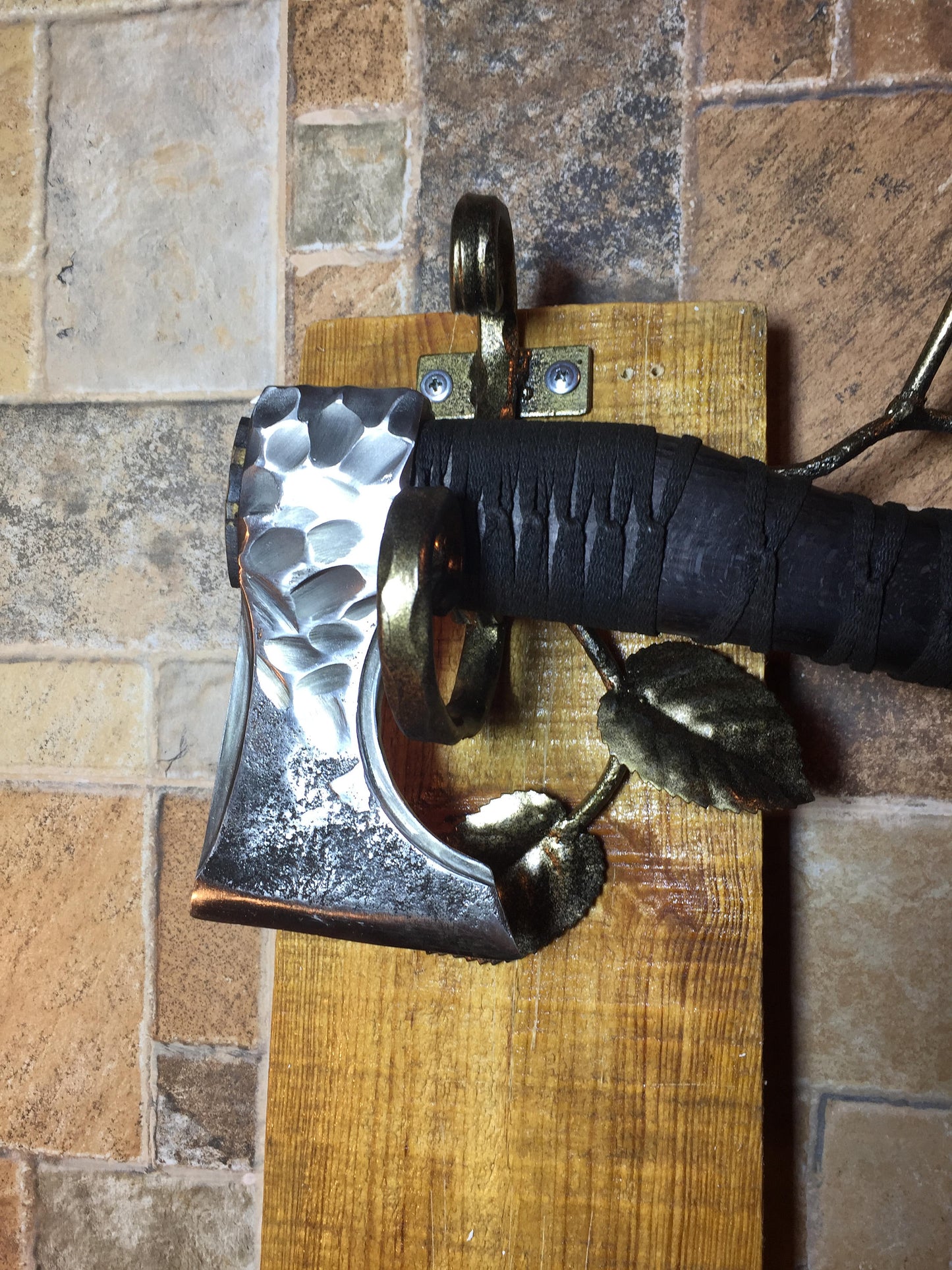 Wall hanging axe, personalized axe, custom axe, engraved axe, viking axe with holder, manly gifts, medieval axe, bearded axe, carving axe