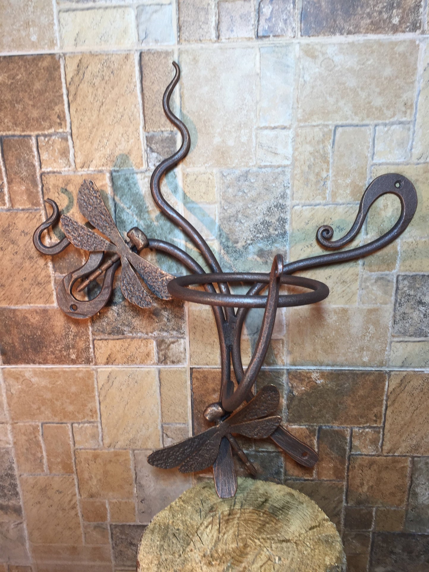 Wall planter, iron plant stand, flower pot holder, stand pot holder, indoor planters, flower sculpture, yard sculpture, yard art, metal art