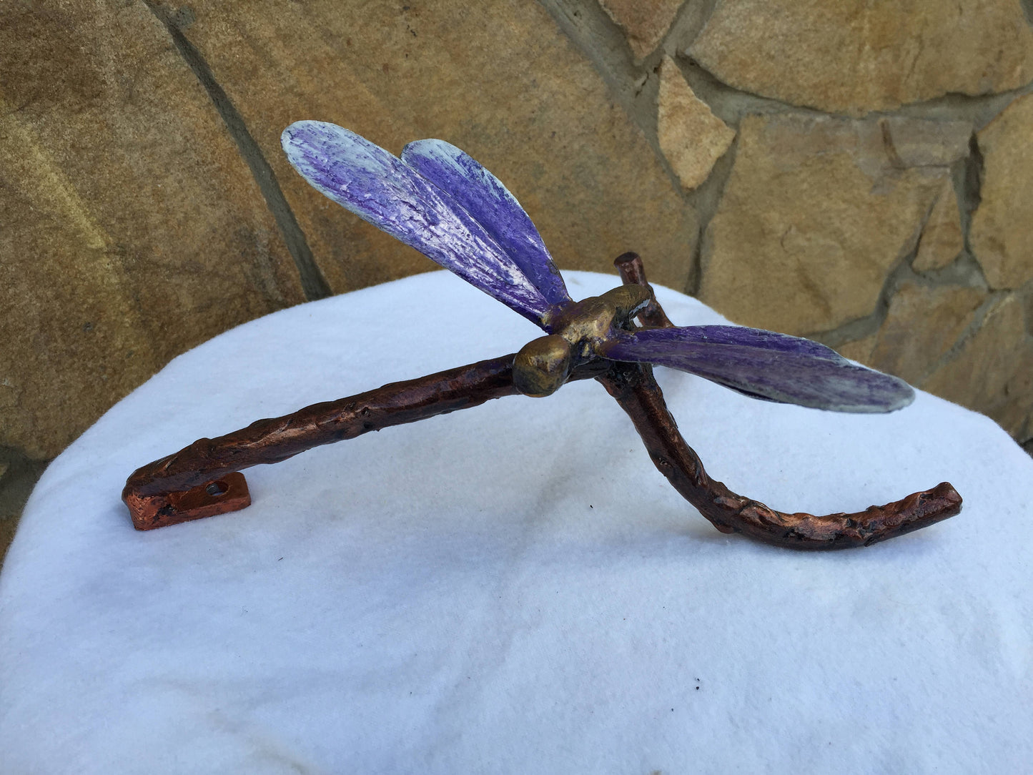 Dragonfly, metal dragonfly, dragonfly figurine, forged dragonfly, metal statue, metal statuette, miniature statuette, nature, insect, art