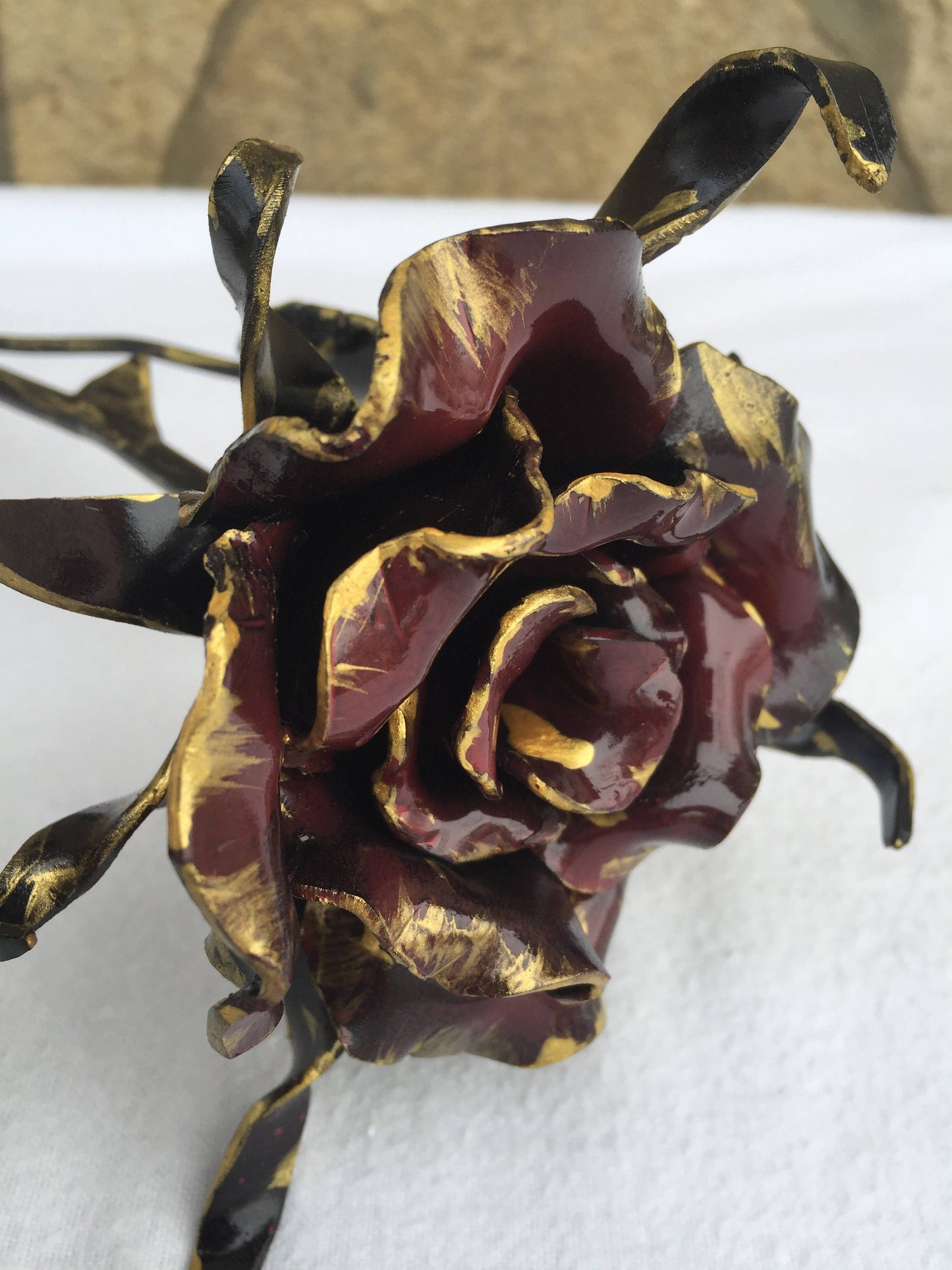 Iron rose, iron gift for her, iron anniversary gift, iron gifts, Mother's day gift, iron flower, hand forged flower, hand forged rose
