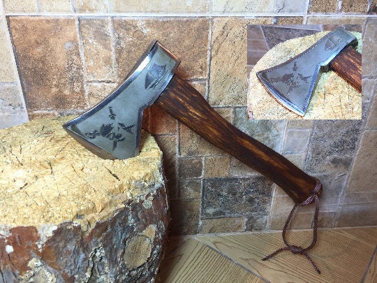 Viking axe, tomahawk, mens gifts, medieval axe, throwing axe, hatchet, scandinavic axe, viking weaponry, viking gifts, pirate art, iron axe