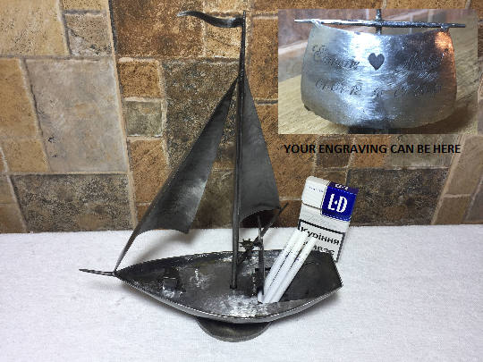 6th anniversary, iron anniversary gift for him, 6 year anniversary, ashtray, cigar ashtray, ash tray, iron gift for him, gift for smoker