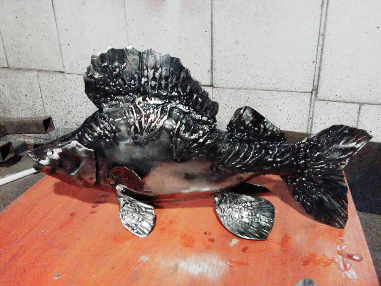 Metal fish, hand forged fish, fish artwork, custom fish, fish figurine, marine life, sea life, fish decor, gift for fisherman,iron fish