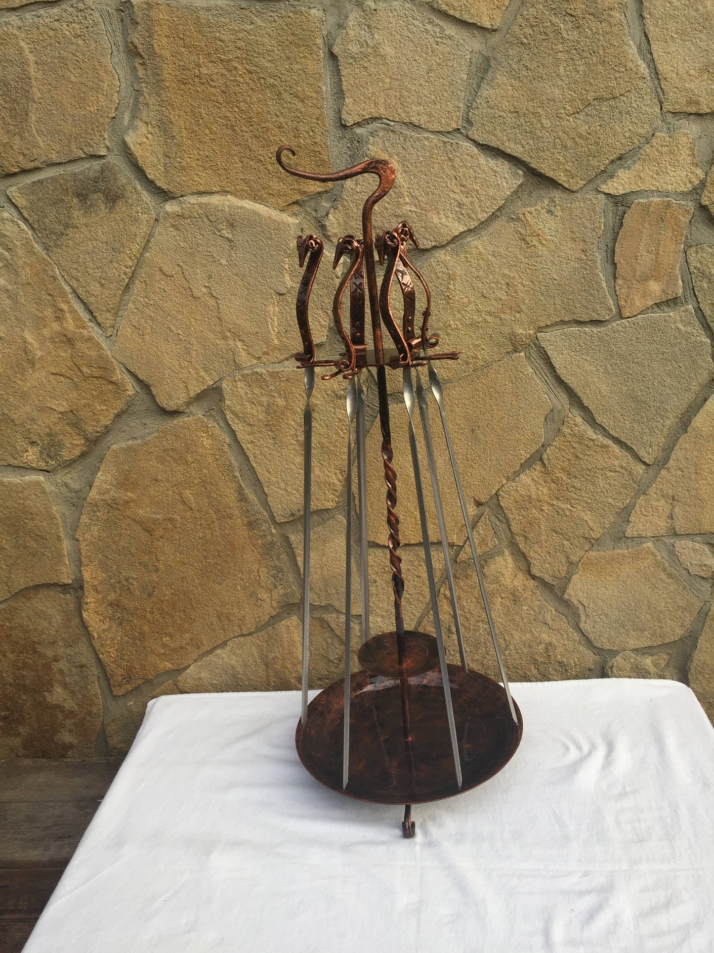 Forged skewers, iron gifts, anniversary gift, grilled meat,grill accessories,metal skewers,barbecue,BBQ,family reunion,picnic,barbecue party