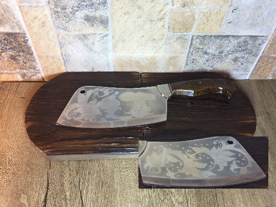 Stainless steel butcher knife, engraved knife, meat knife, meat cleaver, chef knife, kitchen knife, cook knife, chef gifts, meat chopper