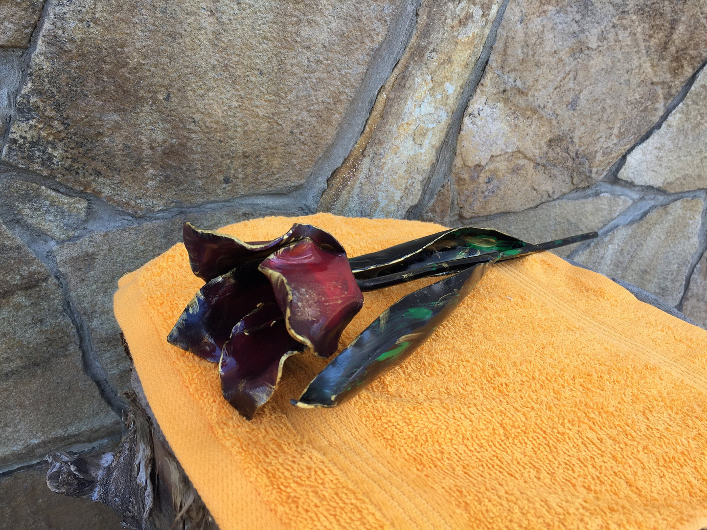 Iron tulip, iron gift for her, iron anniversary gift, iron gifts, Mother's day gift, iron flower, hand forged flower, hand forged tulip