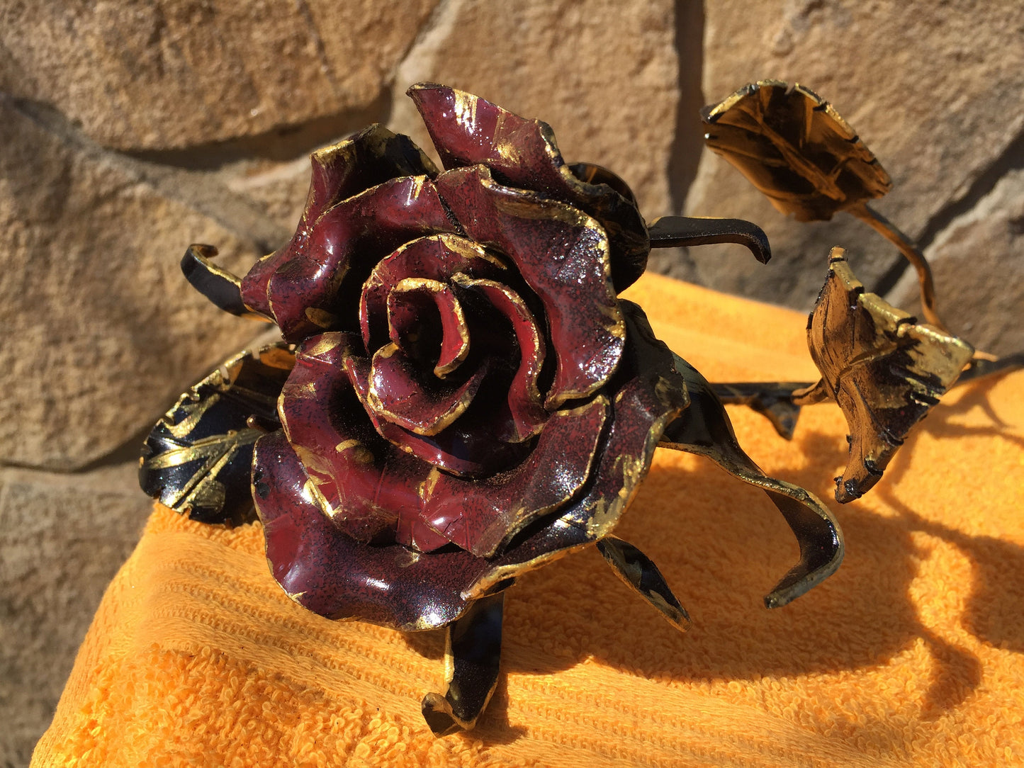 Iron rose, iron gift for her, iron anniversary gift, iron gifts, Mother's day gift, iron flower, hand forged flower, hand forged rose