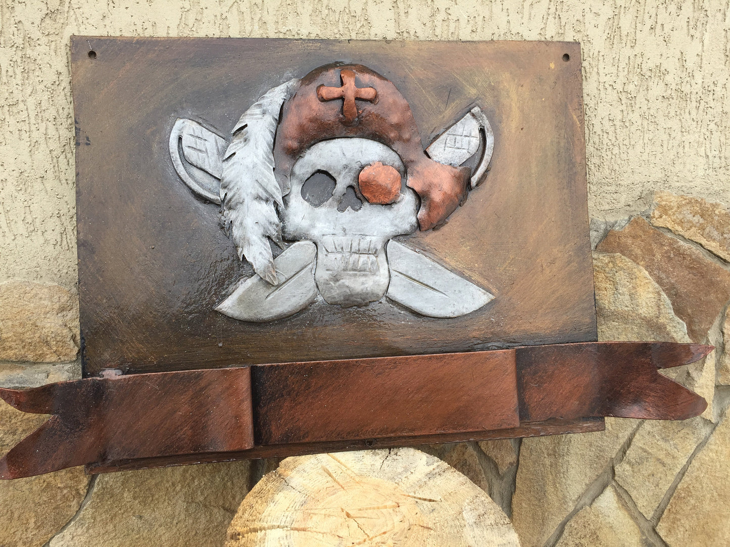 Metal wall art, metal art, iron anniversary gift, metal sculptures, 6th anniversary, 6 year anniversary, iron gifts, pirate map, pirate gift